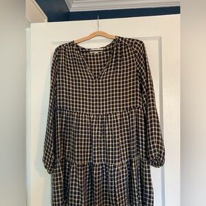 LOFT Tiered Long Sleeve Dress